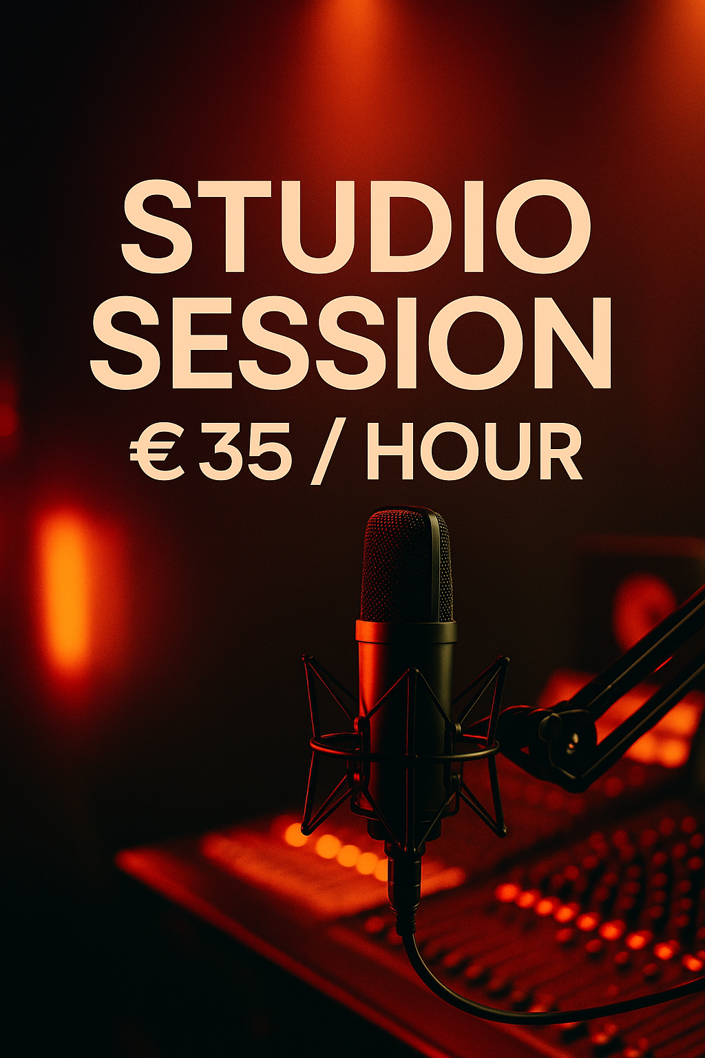 Réservation Studio 35€/h - avec ingénieur du son