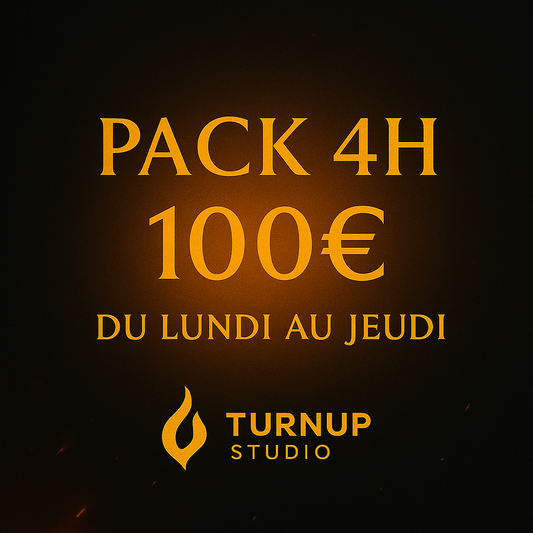 Pack Promo 4h 100€ - Lundi au Jeudi